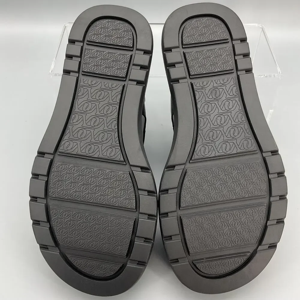 New Naturalizer Women’s Alyssa T-Strap Platform Sandals Black Size 6.5M